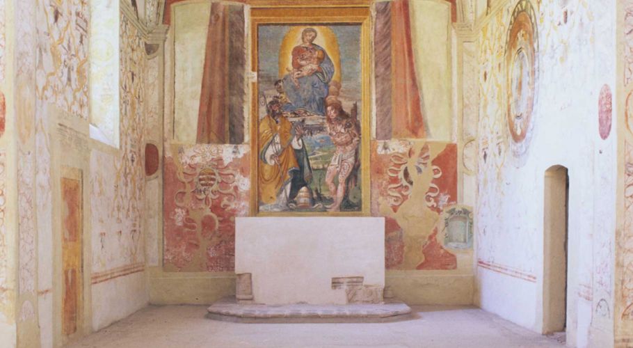 La cappella dell'altare maggiore dopo il restauro