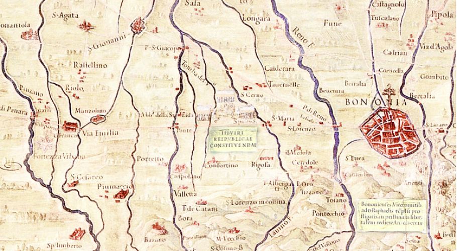 La Valle del Lavino come appare nella Galleria delle Carte geografiche del Vaticano, 1581